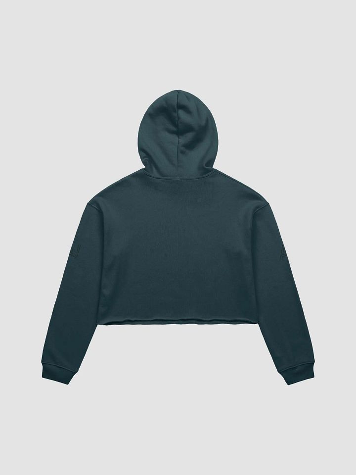 Crop top fleece hoodies Women sleeve logo product image (2)