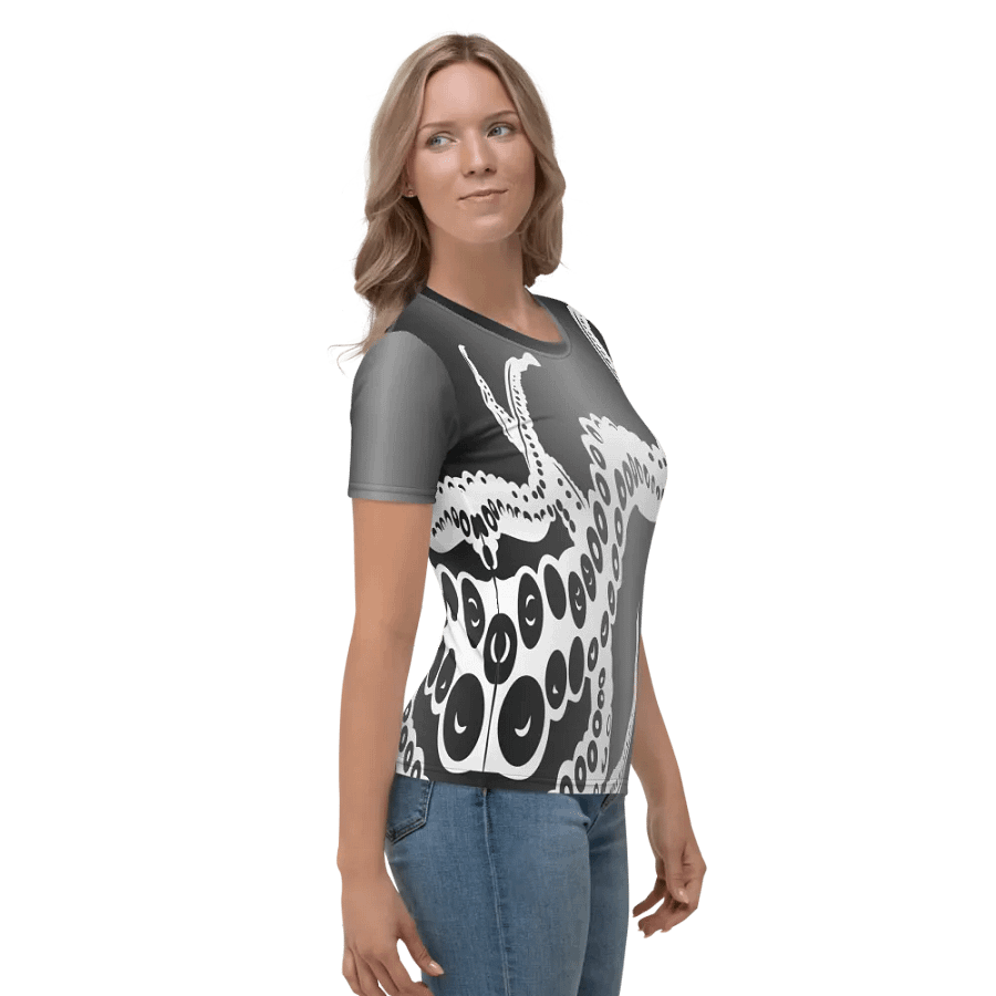 Octopus Tentacles White All Over Print T-shirt product image (4)