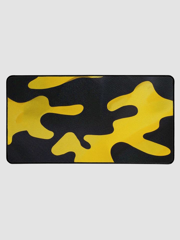 Desk Mat 15.5" x 31.5" yellow and black camo product image (1)