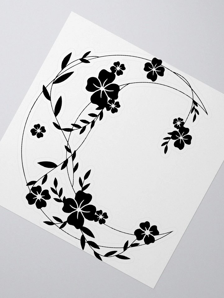 Floral moon Sticker product image (2)