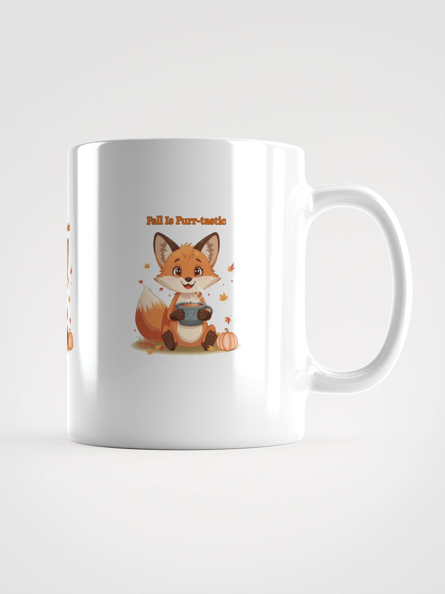 Fall Is Furr-tastic Fox White Glossy Mug product image (2)