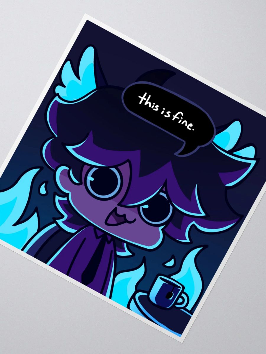 "This is Fine." Nix Sticker product image (1)