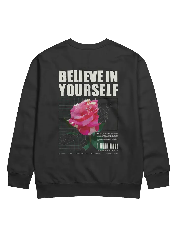 TRIFUNO Believe in Yourself Low-Poly Rose Sweatshirt product image (1)