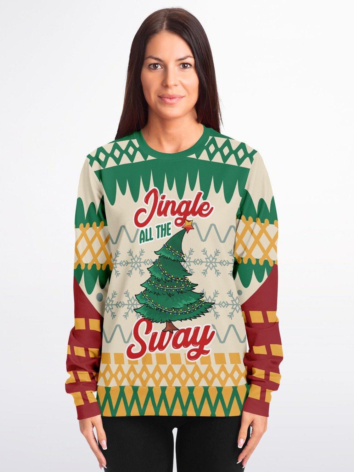 "Jingle All The Sway" Christmas Tree Sweatshirt | Musical Holiday Sweater | Festive Winter Outfit | Funny Christmas Party Outfit product image (5)