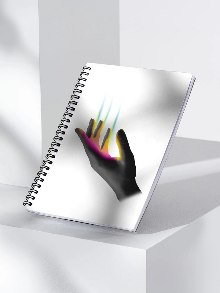 Neon Flame Hand Spiral Notebook product image (2)