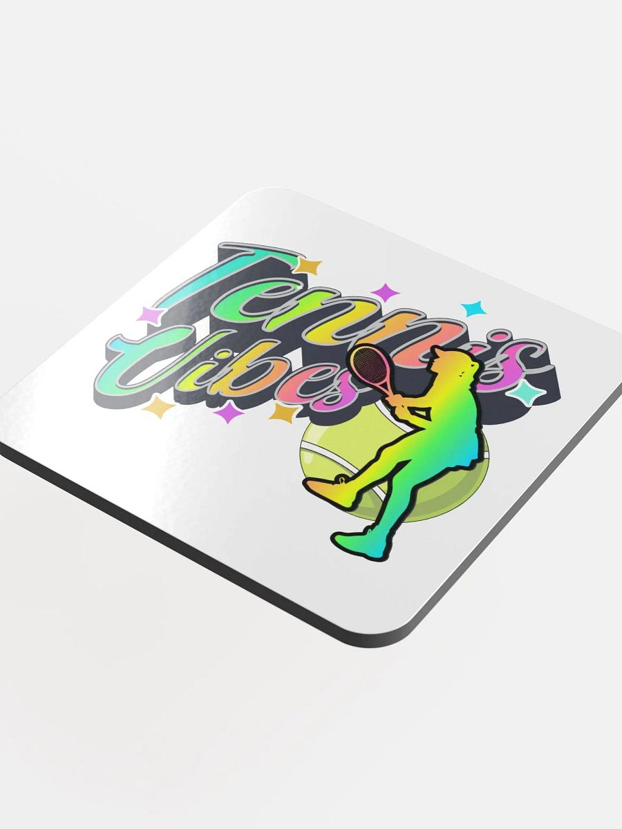 Tennis Vibes Female Neon Vibrant Coaster product image (1)