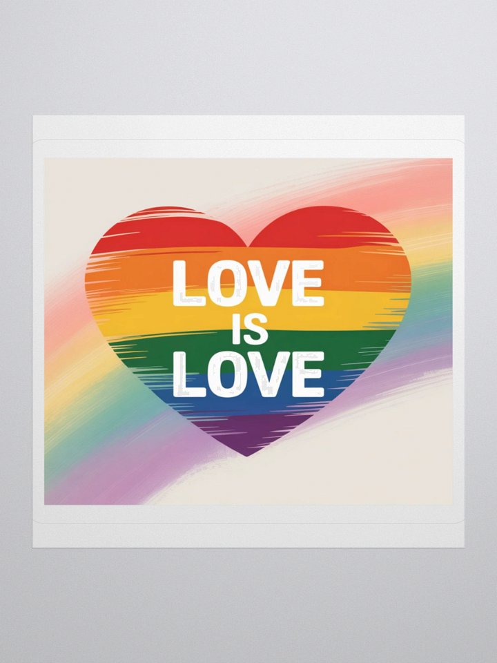 Exclusive "Love is Love" Rainbow Pride Sticker by TDS Music - Celebrate Inclusivity product image (1)
