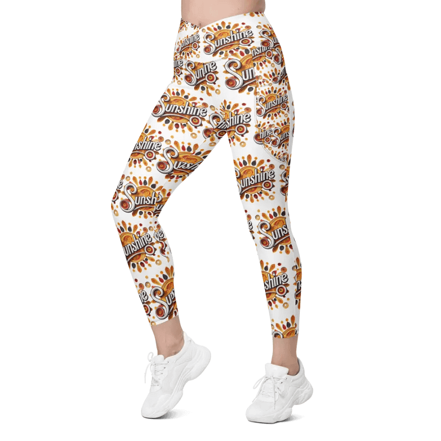 Retro Sunshine Crossover Leggings with UPF 50+ Sun Protection product image (7)