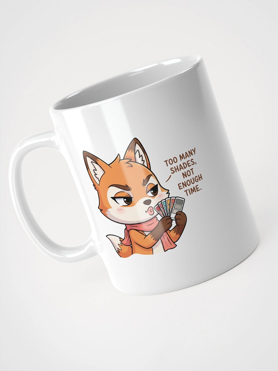 Fashionable Fox with Color Swatches White Glossy Mug product image (4)