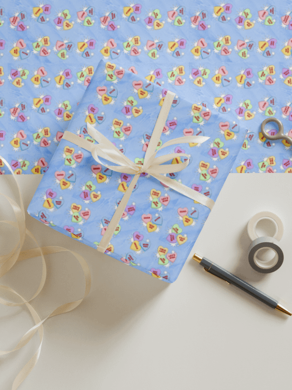 Retro Valentines Wrapping Paper Set of 3 product image (1)