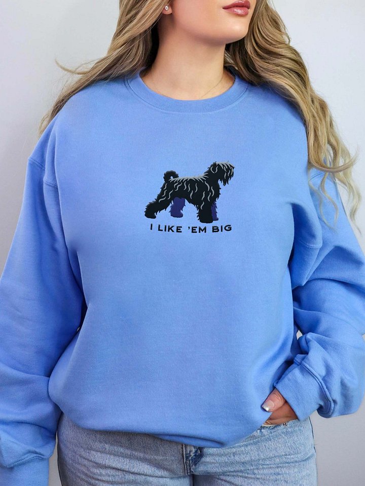 Once You Go Black Sweatshirt (Embroidered) of a Black Russian Terrier product image (2)