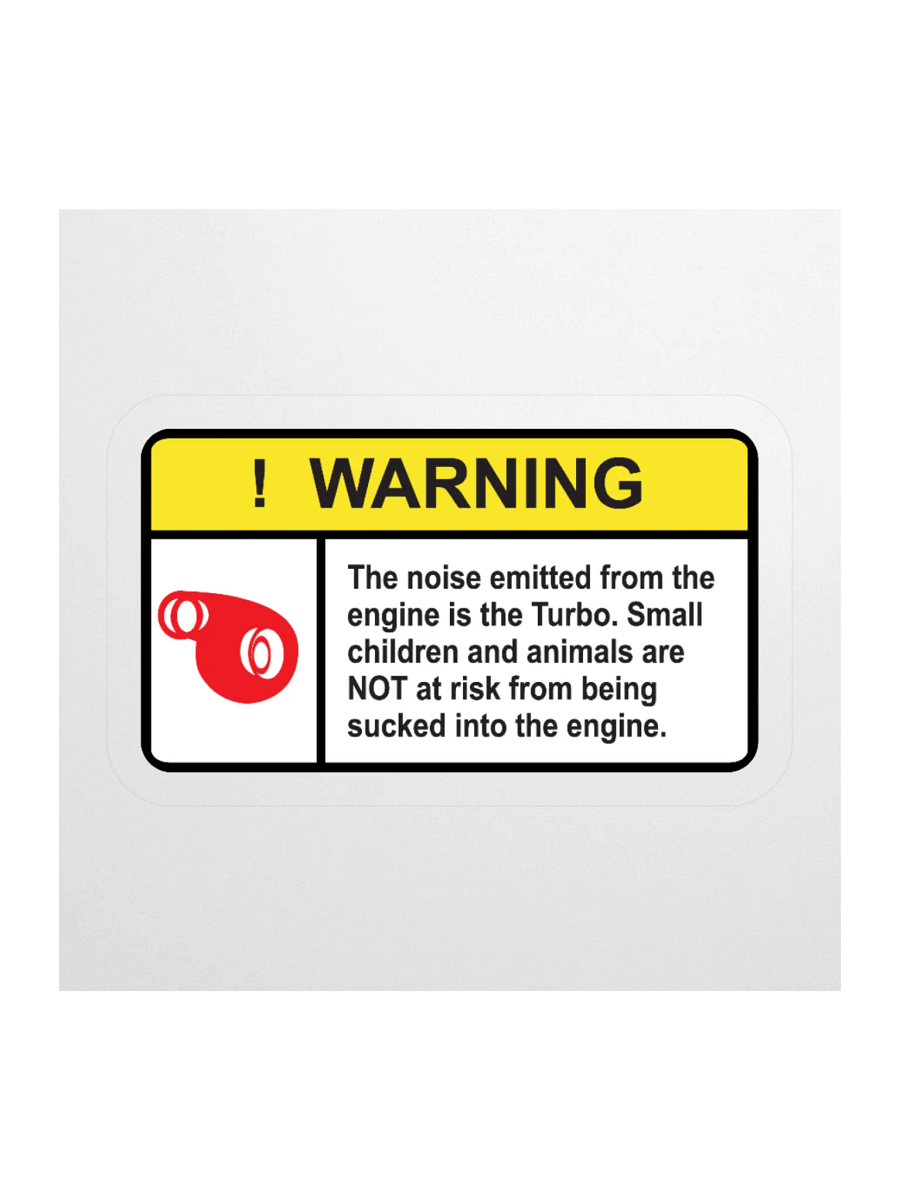 Turbo Warning Sticker product image (1)
