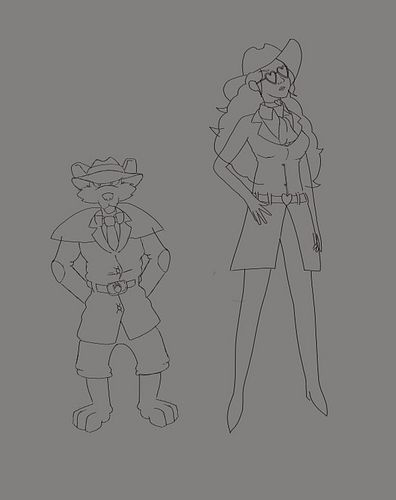 my personal comic idea Detective Cougar and Broad Daylight