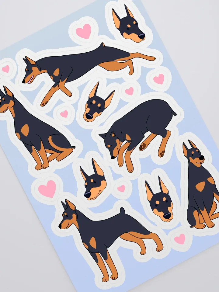 Doberman Pinscher Love Sticker Sheet product image (2)