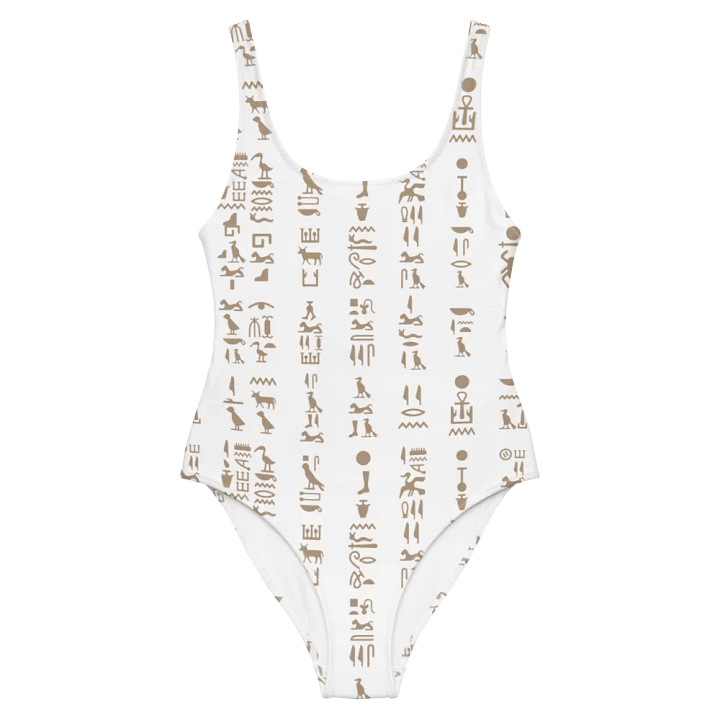 Isis Hieroglyphics White All-Over Swimsuit product image (2)