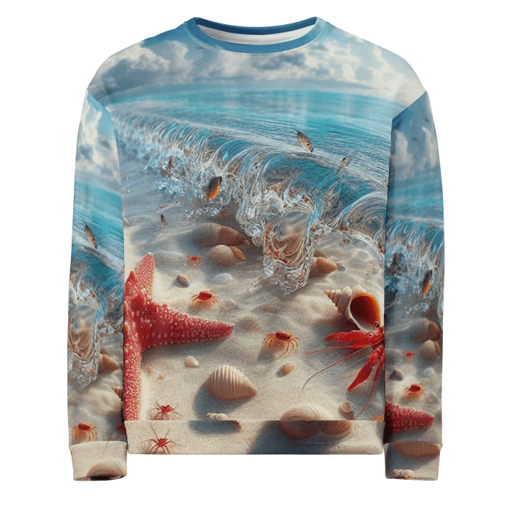 Coastal Treasures All-Over Print Sweatshirt | AI Design product image (1)
