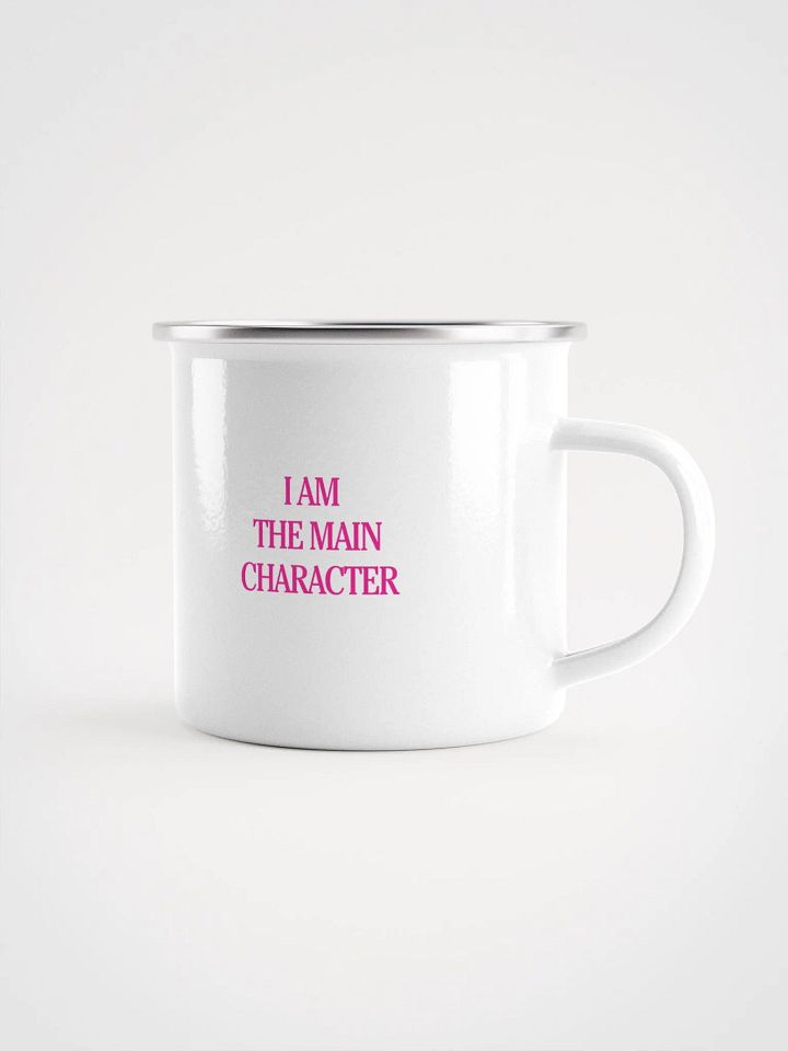 I AM THE MAIN CHARACTER Big Enamel Mug product image (1)