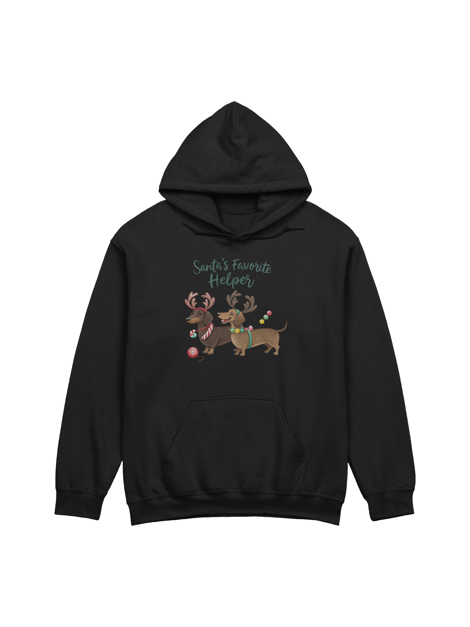 Santa’s Favorite Helper Dachshund Hoodie – Cute Holiday Dog Lover Gift product image (1)