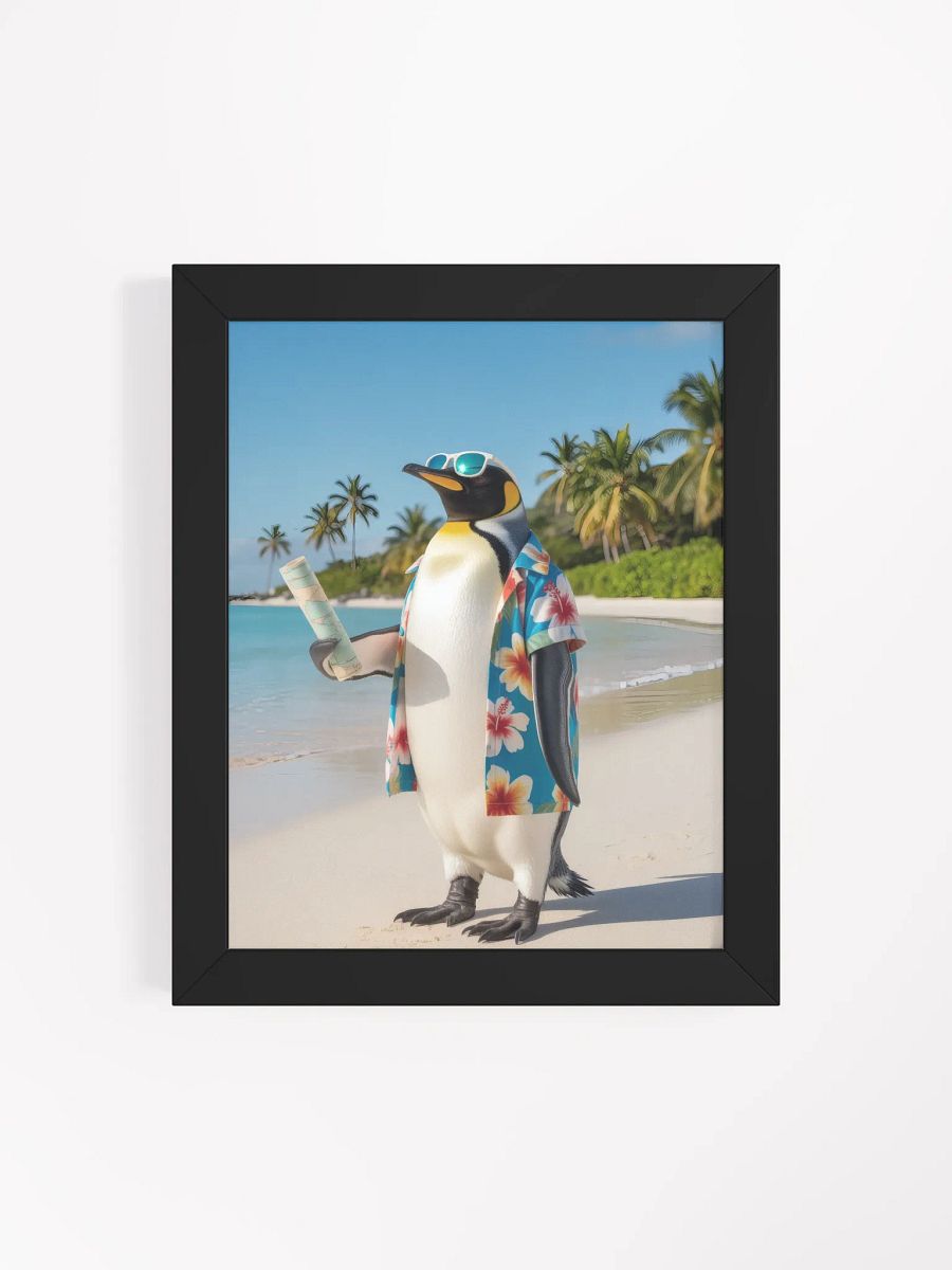 Penguin Tourist on Vacation, Framed Poster product image (5)