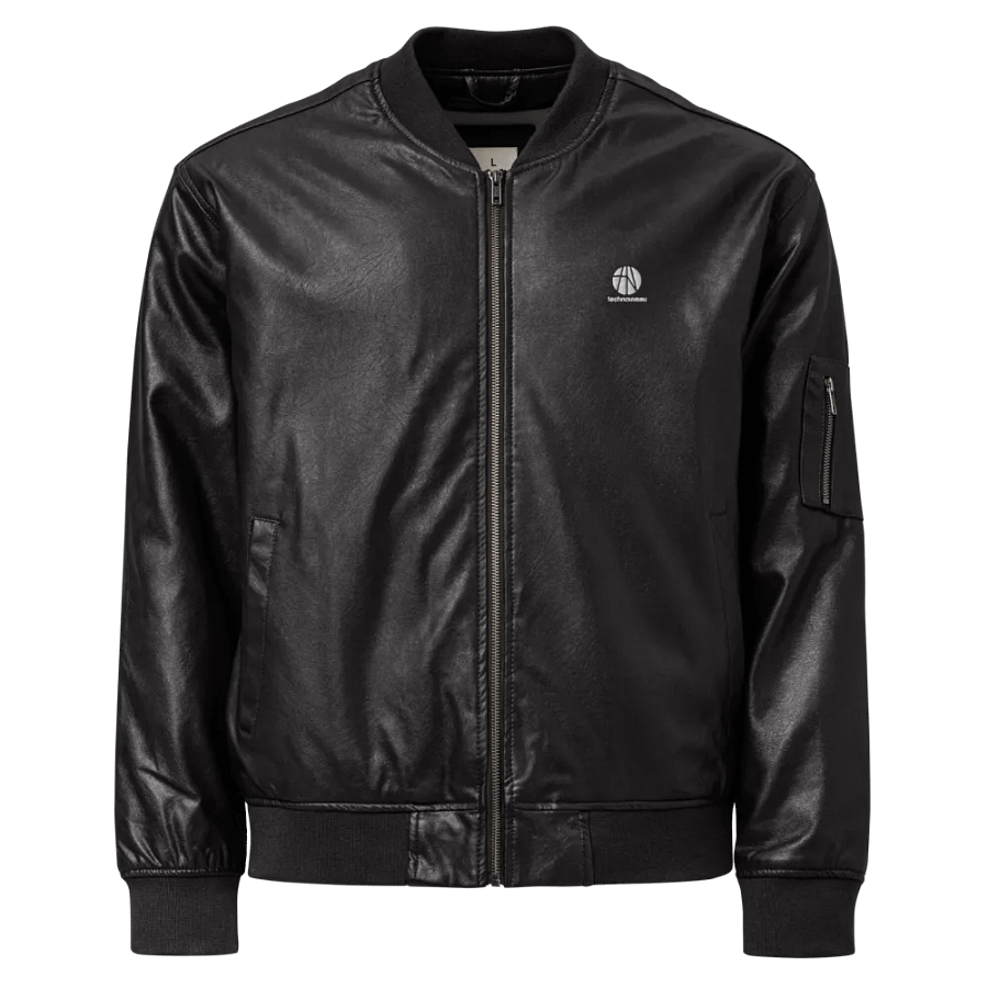 Technouveau Faux Leather Bomber Jacket product image (1)