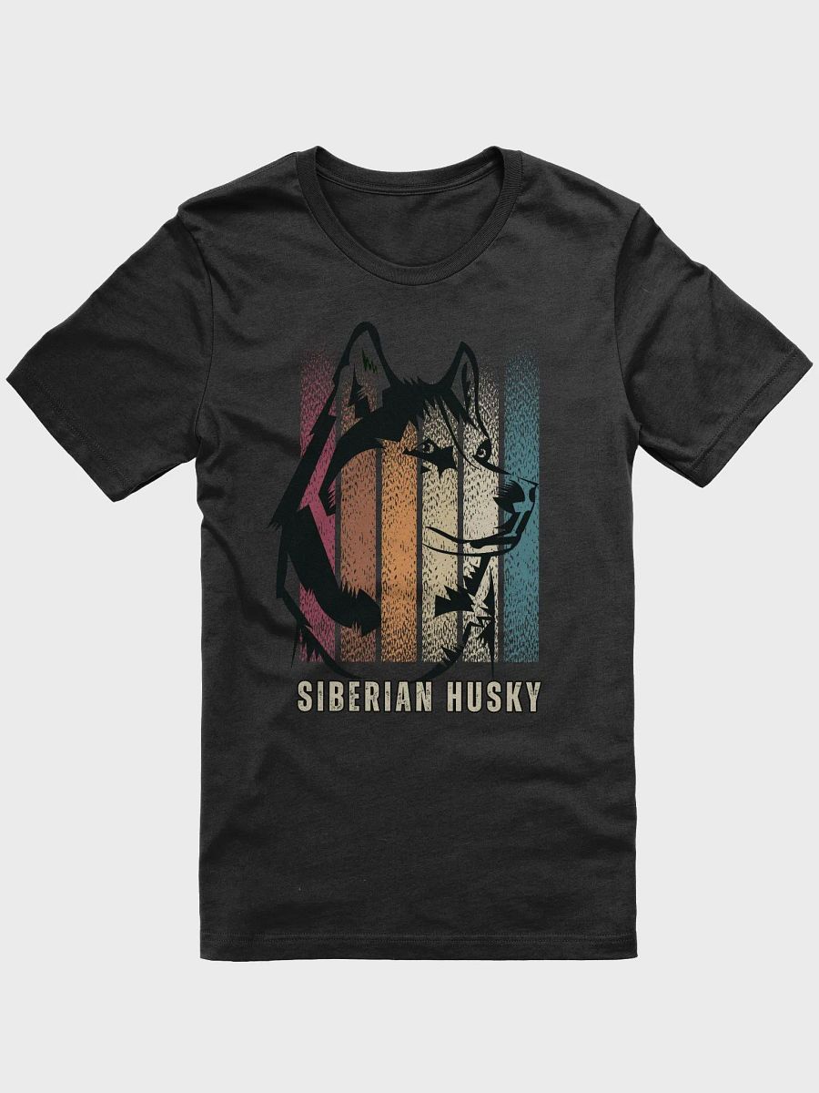 Siberian Husky Gradation Color Regular Fit T-shirt product image (6)