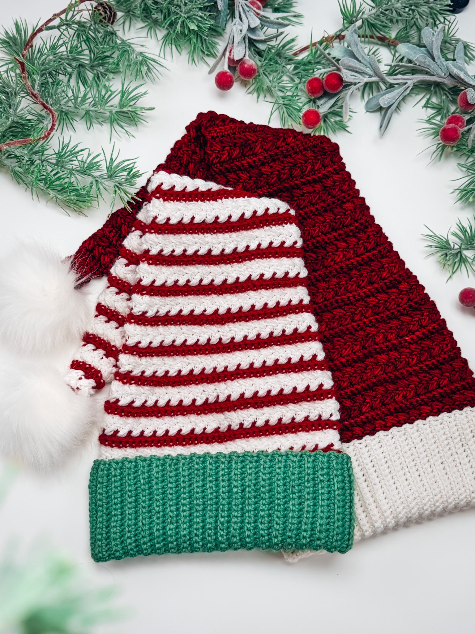 Wheat Stitch™ Crochet Santa & Elf Stocking Hat product image (6)