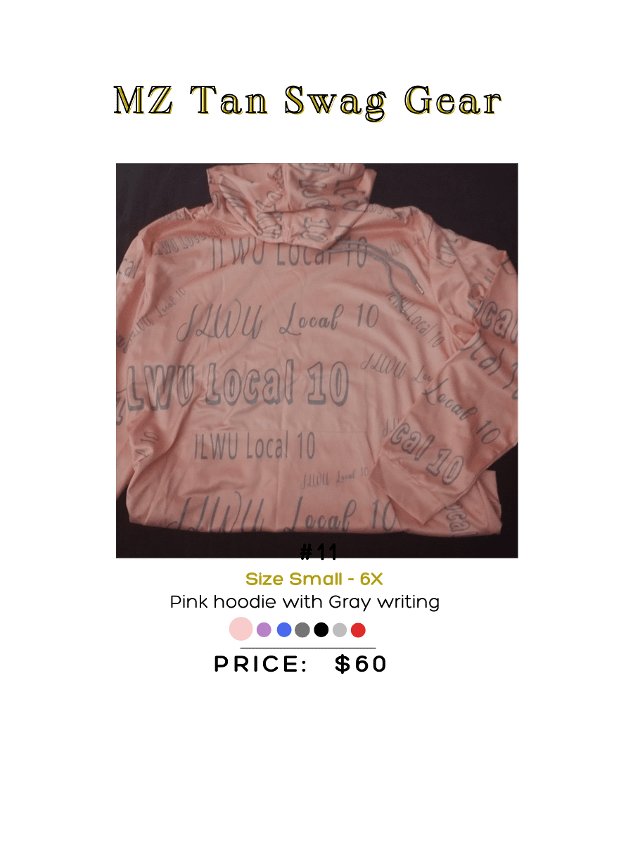 Pink & Gray All over ILWU local 10 hoodie product image (1)