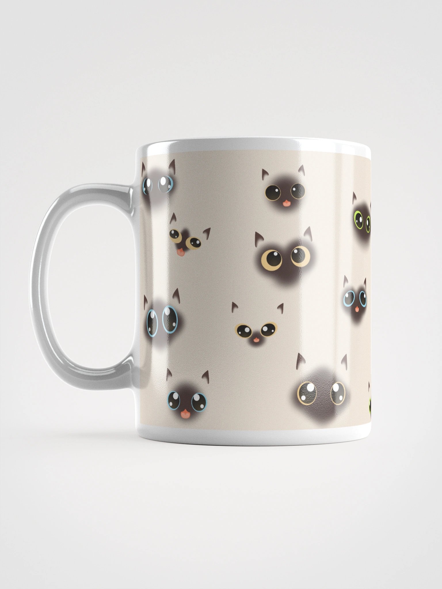 Siamese Cat Faces (Multicolor Eyes) Mug product image (3)