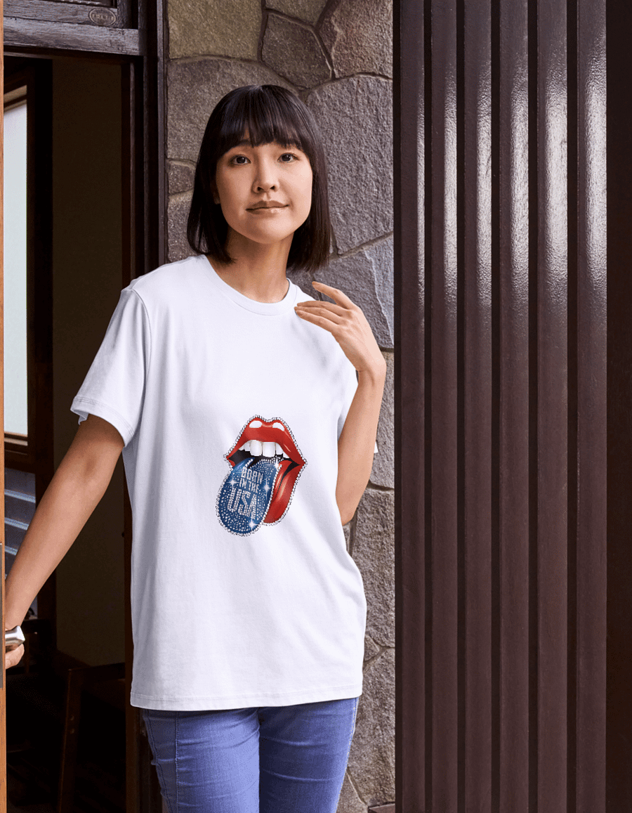 Born in the USA Patriotic Lips #9 Clipart product image (8)