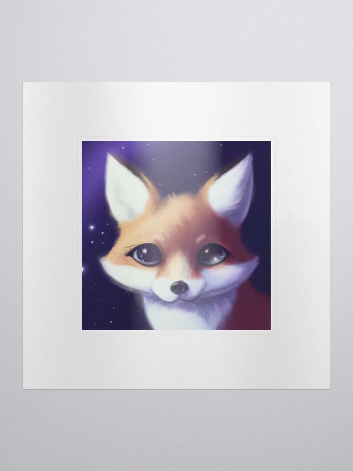 Cute Galactic Fox Sigma Sticker product image (1)