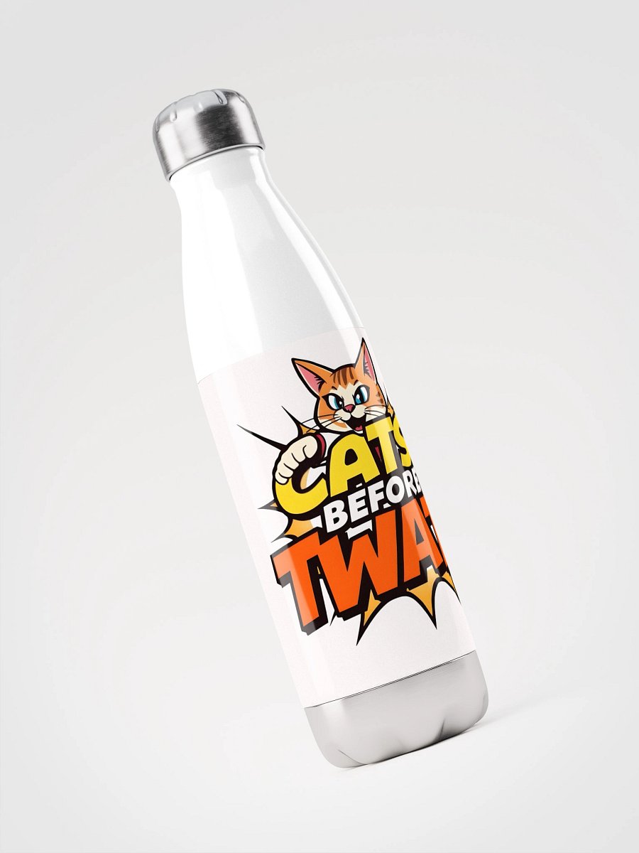 Cats before Twats Stainless Steel Water Bottle product image (3)