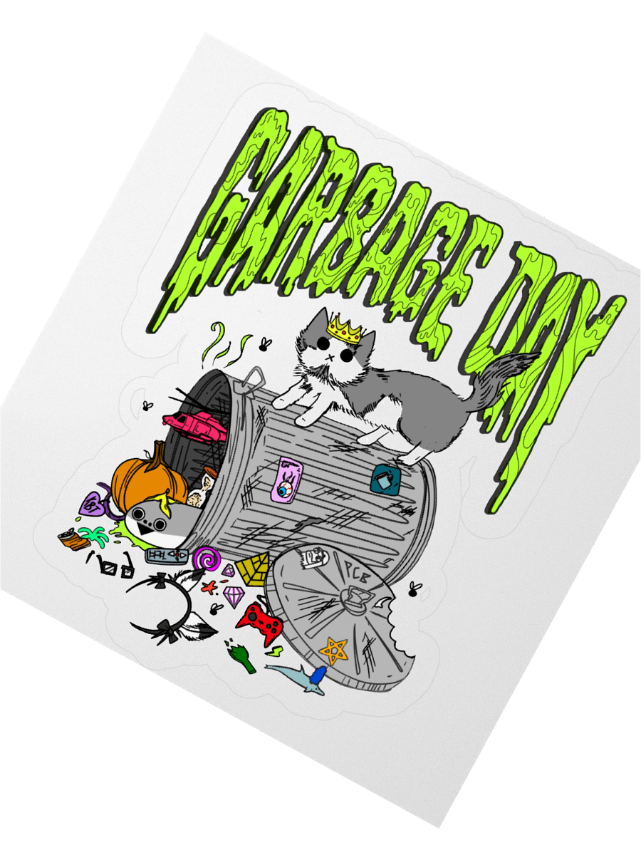 garbage day kisscut sticker product image (4)