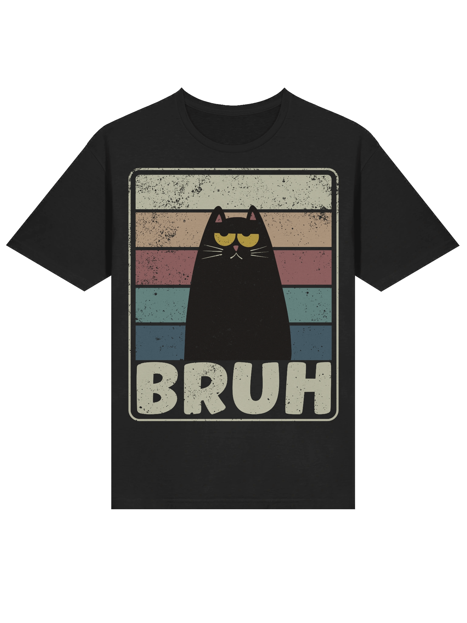 BRUH Cat Cartoon Retro T-Shirt product image (16)