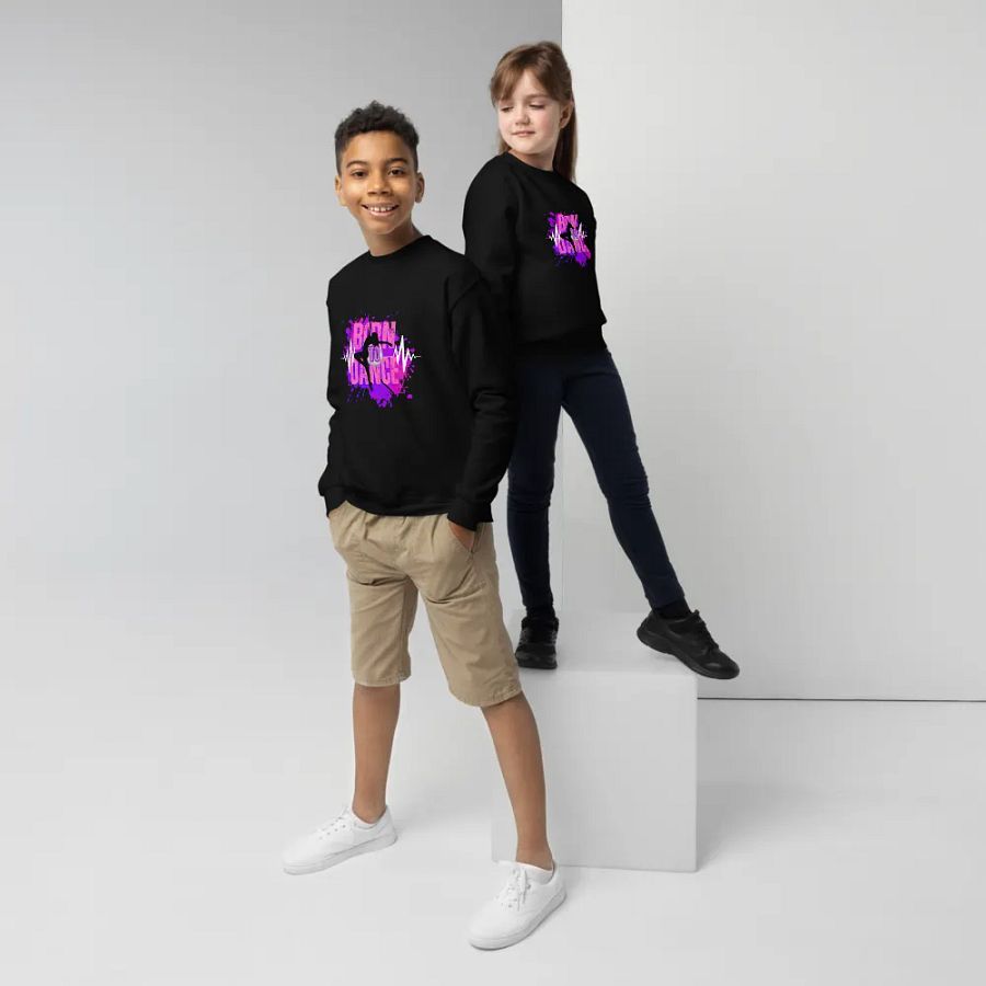 Born to Dance Her Silhouette Enigma Youth Sweatshirt product image (7)