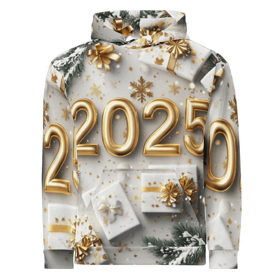 Festive New Year 2025 Celebration Unisex Hoodie product image (1)