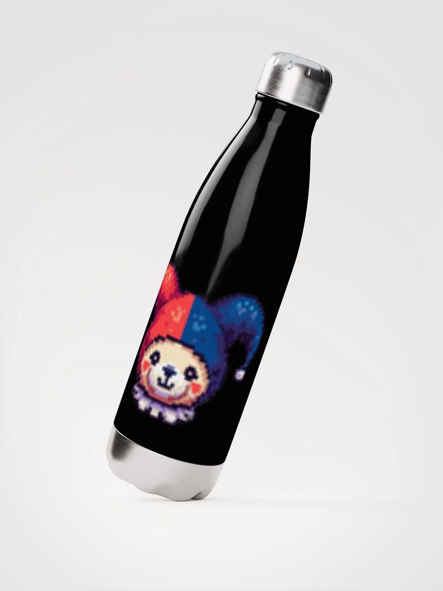 Pixel Art Teddy Bear Jester Stainless Steel Water Bottle product image (2)