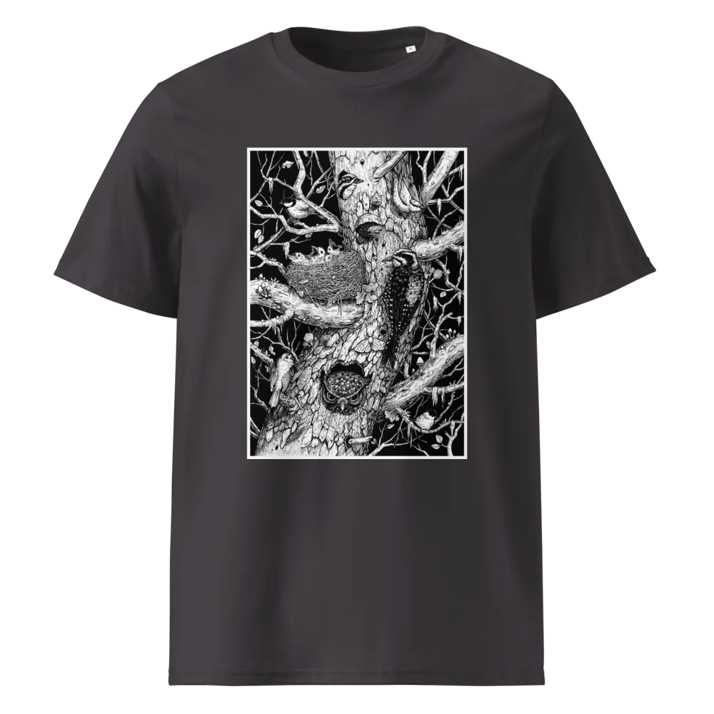 Birds of the wilderness - organic cotton, b&w print product image (1)