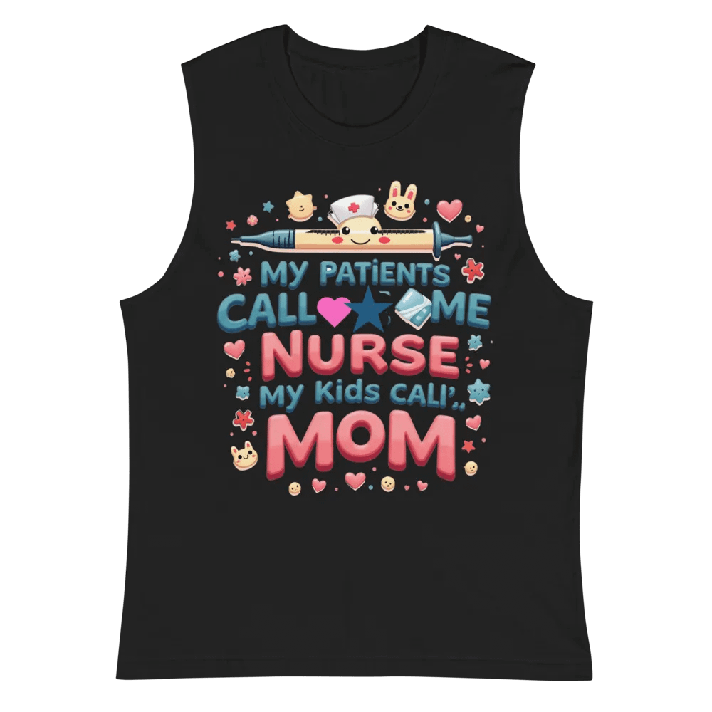 Nurse Mom Cutesy Muscle Tank product image (3)