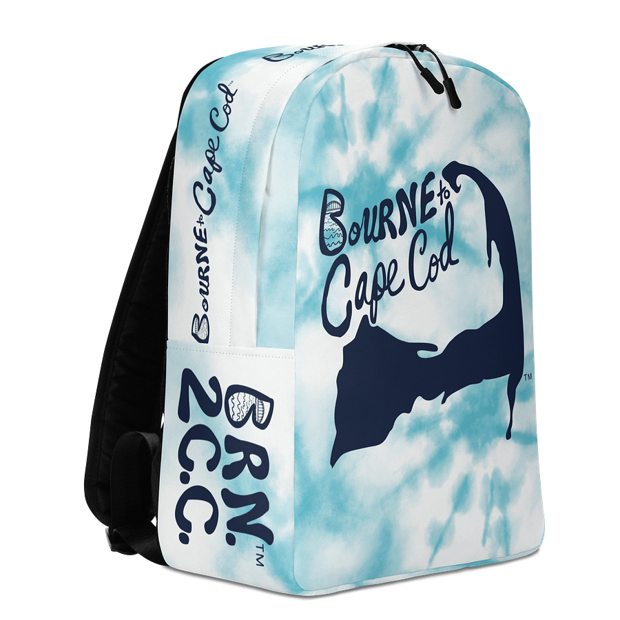 BOURNE to Cape Cod™ | Backpack | BRN.2C.C.™ | Coastal Carryall | Minimalist Style, Maximum Vibes | Navy Blue on Blue Tie-Dye🎒🌊 product image (3)