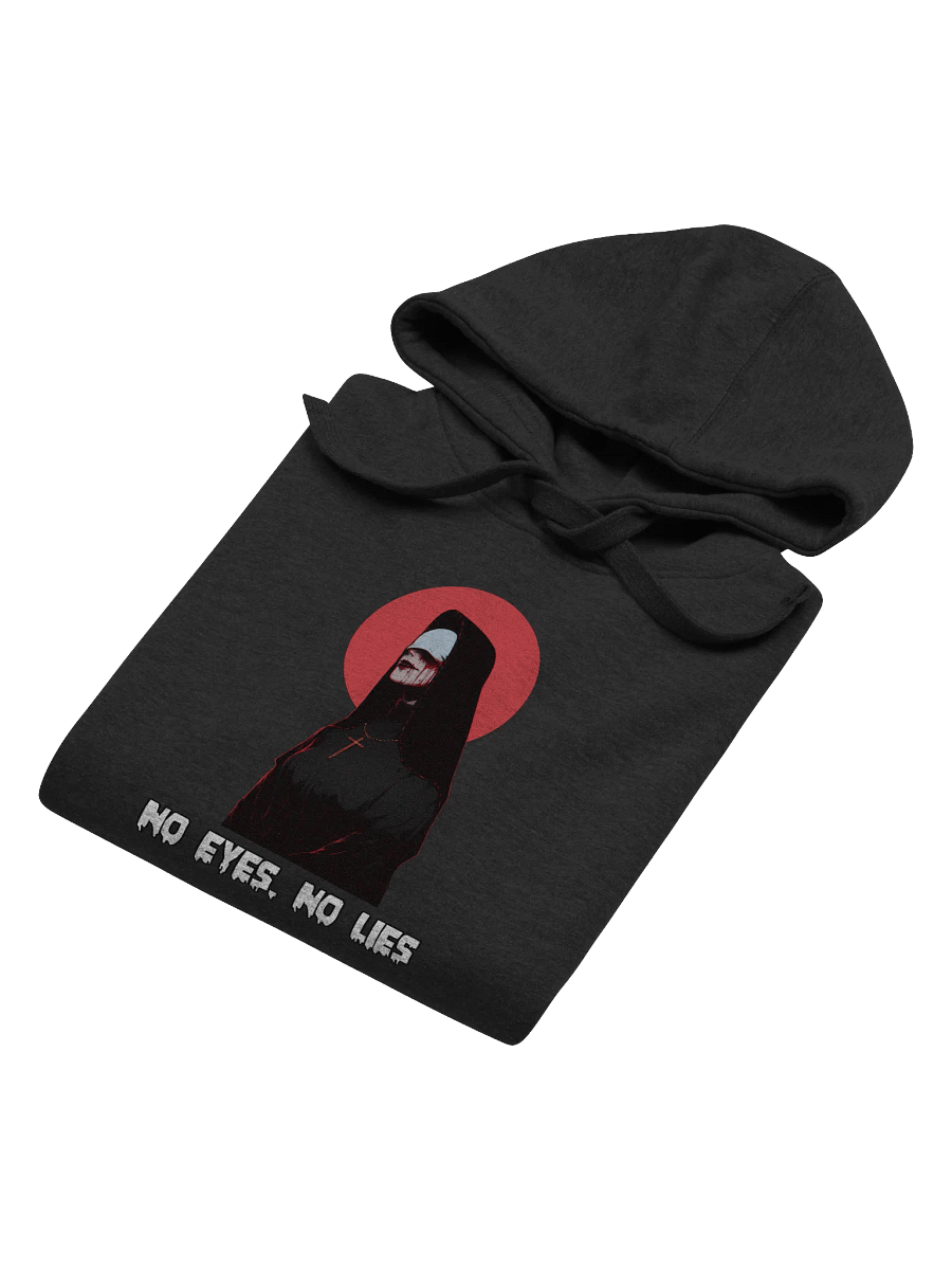 "No Eyes, No Lies" Front Gothic Printed Hoodie product image (6)