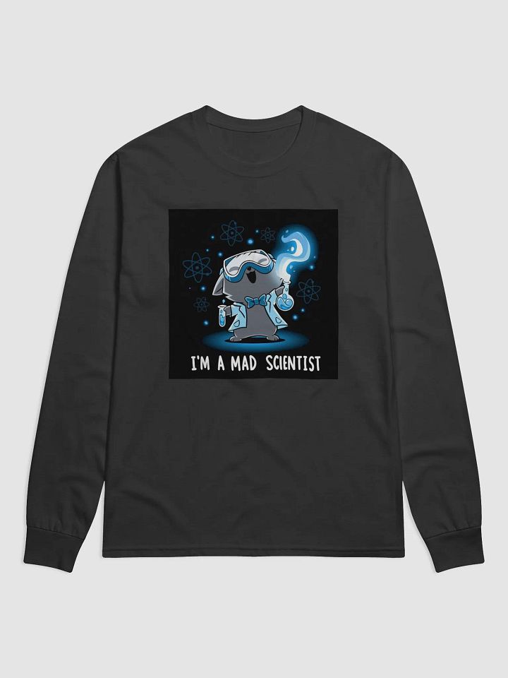 Mad Scientist Cute Cat Long Sleeve Tee product image (2)