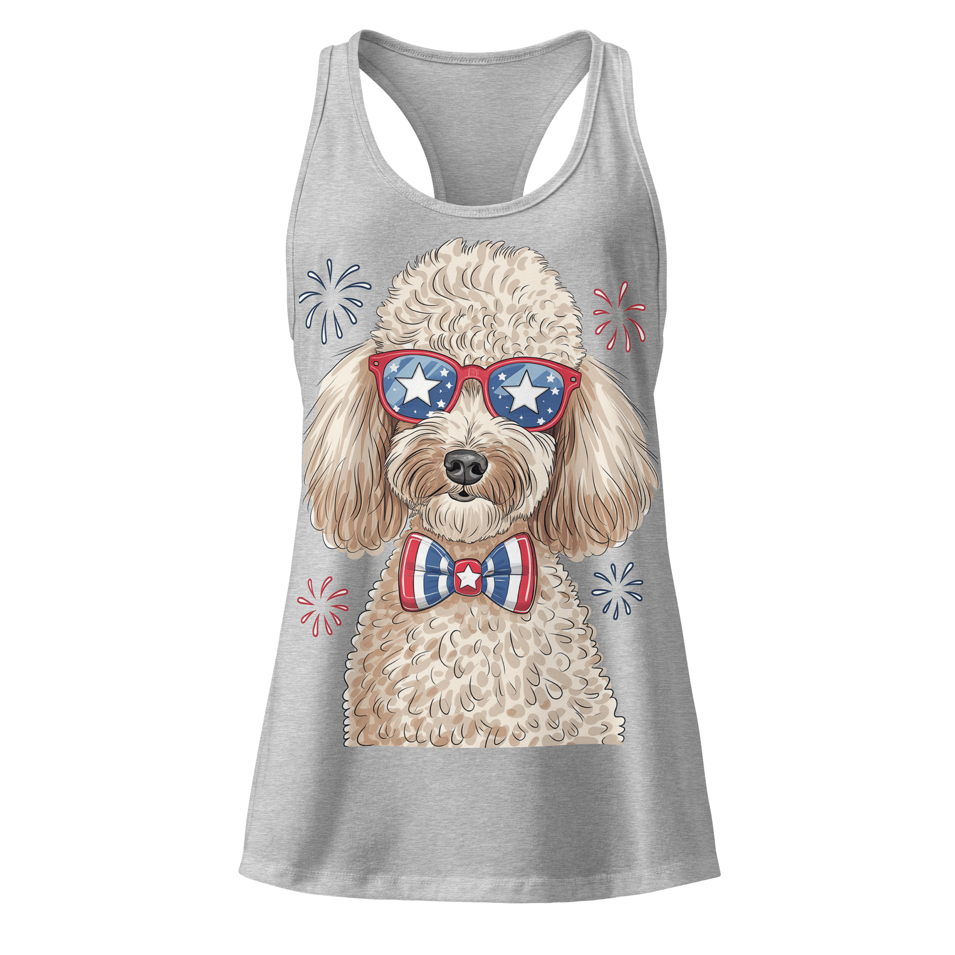 Starry Poodle Racerback Tank product image (5)
