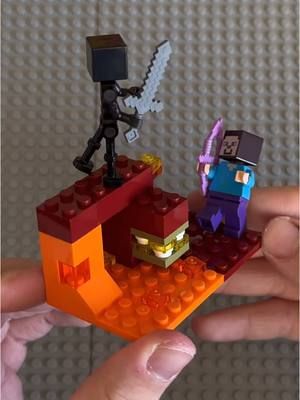 Postavil jsem si LEGO MINECRAFT Nether duel⁉️🔥#legominecraft #lego #minecraft 