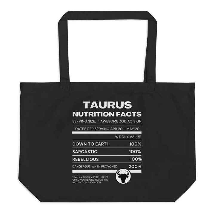 Taurus Nutrition Facts Tote product image (3)