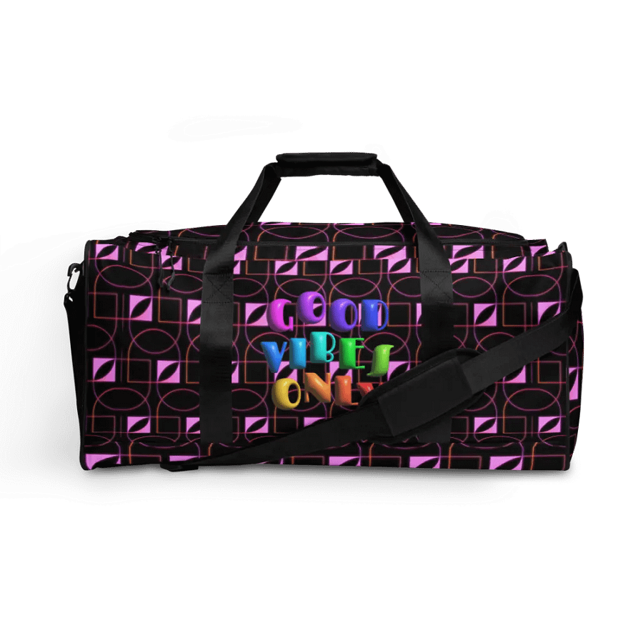 GOOD VIBE ONLY DUFFLE BAG BLACK-PINK product image (3)