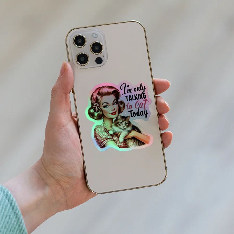 I'm Only Talking To My Cat Sticker product image (8)