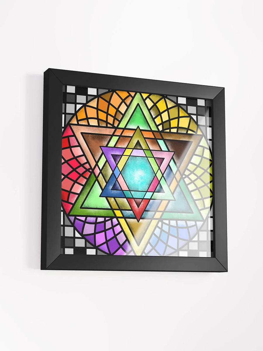 Stained Glass Star of David Framed Print product image (45)