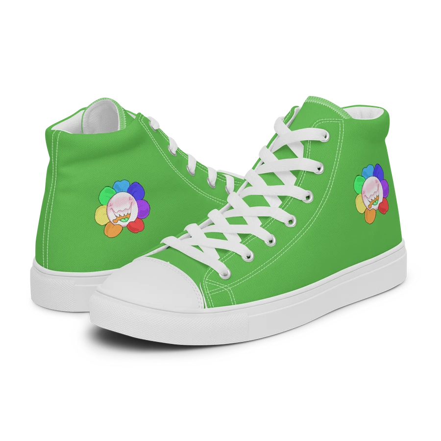Green and White Flower Sneakers product image (31)