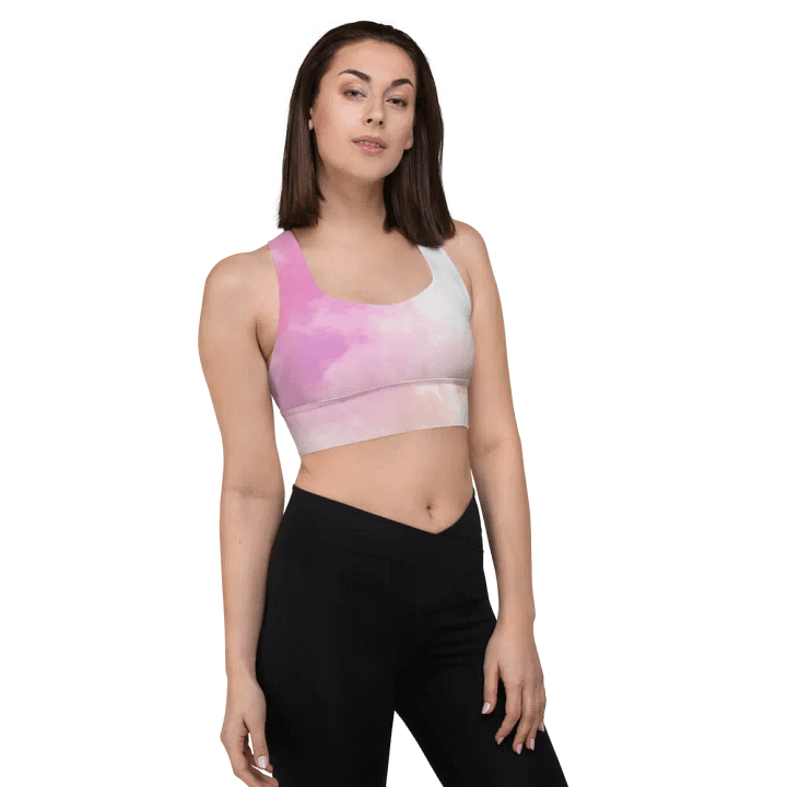 Blur cloud rainbow Design Longline Sports Bra - v4 product image (1)