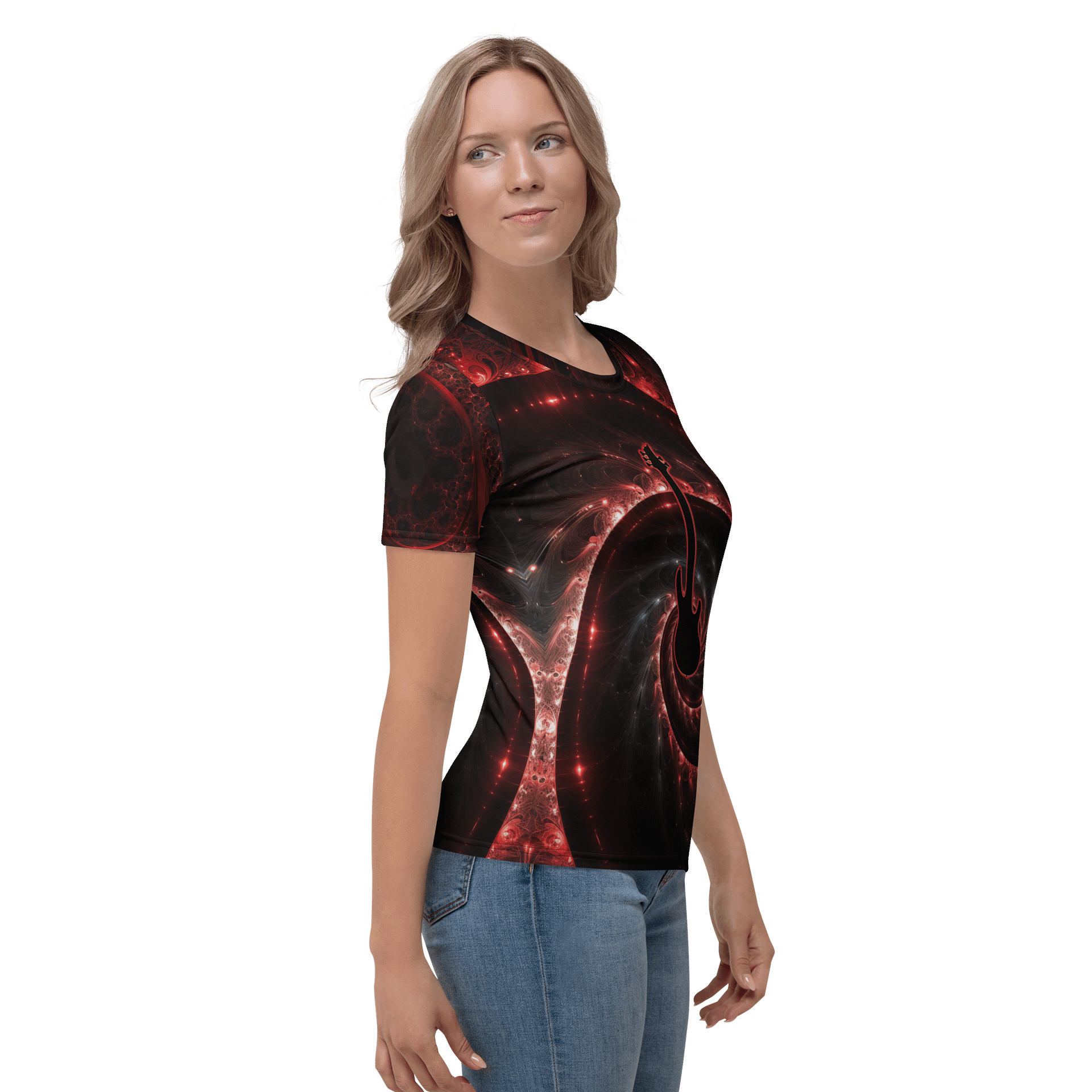 Gothic BASS Fractal Fitted T-Shirt product image (2)